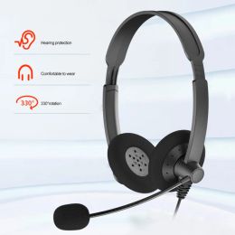 Headphone/Headset T28 Office Headset With Mic 3.5mm USB Computer Headset Noise Reduction Headphone For Call Center Cellphone