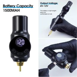 Supply LED Display Wireless Tattoo Power Supply RCA Connector Portable Adjustable Tattoo Battery For Tattoo Machine Rotary Pen 1500 mAh