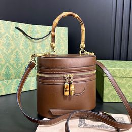 Bamboo Handle Cosmetic Bags Crossbody Messenger Leather Handbag Purse Shoulder Underarm Hobo Envelope Shopping Bag Women Handbags Zipper Detachable strap