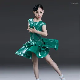 Stage Wear 2024 Latin Dance Dress For Girls Salsa Girl Kids Spandex Rumba Samba Children Skirt Tango Dancing Ballroom