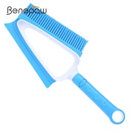 Combs Benepaw Effcient Pet Hair Remover Brush For Dogs Cats Fur Cleaning Tool For Furniture Couch Car 2in1 Lint Removal Rubber Brush