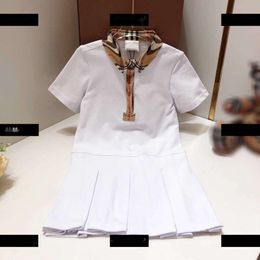 shirt girls dresses Polo design baby skirt Free shipping Designer Dress Size 100-160 CM kids Summer Pleated skirt new product April10