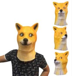 1pcs Shiba Inu Dog Animal Head Full Face Mask Halloween Party Festival Cospaly Costume Supplies Mask Dog Head Party Mask1480113