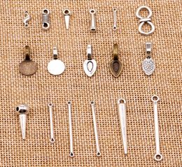 120 Pieces Metal Charms For Jewellery Making Perforated Hole Bails Beads Connector HJ2303621691