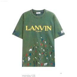 High Quality Men T-Shirts Lanvins Galler And Women Couple Street Trend T-Shirt Designer Luxury Fashion Lanvins Shoe Shirt Fashion 3360