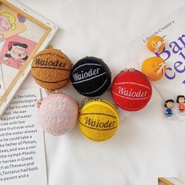 Purse Basketball Shape Korean Fashion Hand Splicing Personality Round Childrens Shoder Strap Bag Mengbao Pocket Gift Drop Delivery B Dhlzd