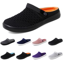 2024 Mesh Slippers Cushion Slip-On Women Walking Shoes black pink GAI Platform Slippers Wedge Female Sneaker