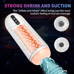 NXY Masturbators Telescopic Aeroplane Cup Male Suction and Vibration Masturbation Inverted Inflatable Doll Advanced Training Adult Sex Toys