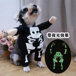 Jackets Winter Warm Dog Clothes Funny Skeleton Pet Costumes Halloween Pet Cosplay Coat Puppy Jacket Clothes Pet Party Dress up Apparel