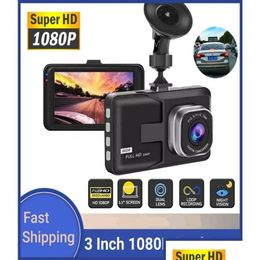 Digital Cameras 3 Inch 1080P Dual Lens Car Dvr Camera Video Recorder Cycle Recording Recorders Night Vision Wide Angle Dashcam Regis Otj9R