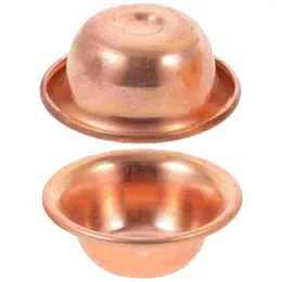 Dinnerware Sets 2 Pcs Tibetan Cup Decor Sacrifice Vintage Offerings Bowl Retro For Buddha Worship Utensils Copper Exquisite Holy