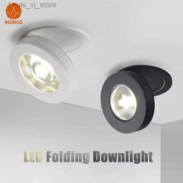 Downlights recessed downlight embedded ceiling light folding shop household commercial high-brightness LED spotlight YQ240226