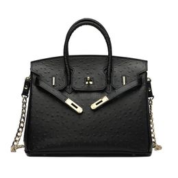 HBP Ostrich Grain Leather Backpack Laptop Messenger Bags Woman Classic Fashion Bag Bag Leather Handbag Purses Totes Handbags Girls303Z