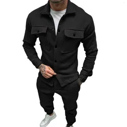 Men's Tracksuits Fall Breathable Wrinkle Two Piece Suit Roll Sleeve Shirt Pastor Suits 46r Men Dress And Tie Set