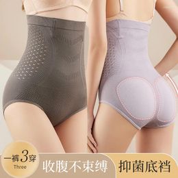 Women's Panties Plus Size High Waist Flat Belly Seamless Sexy Hollow Breathable Underwear Comfort Cotton Briefs Shaper