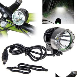 Light Bars Working Lights Xml T6 1800Lumen Led Bike Bicycle Headlamp Odes Front Lamp Headlight Pack With Battery Drop Delivery Mob Dhm0T