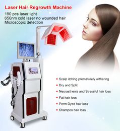 Factory price 650nm cold laser hair regrowth machine with 262pcs laser light for beauty salon treatment