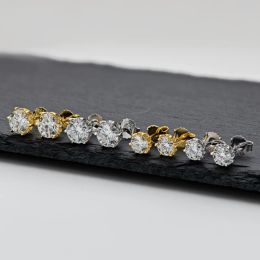 Earrings IOGOU Real 0.5/1 Carat D Colour Moissanite Diamond Stud Earrings for Women 100% 925 Sterling Silver Sparkling Moissanite Jewellery