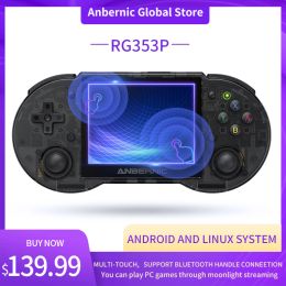 Players Anbernic RG353P Retro Handheld Game Console Android System Linux 3.5 Inch Multitouch IPS Screen Support Moonlightstreaming