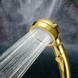 3 In 1 High Pressure Shower head Handheld with ONOFF Pause Switc Gold 360 Degree Rotating 3 Speed Adjustment Shower Head 240223
