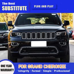 For Jeep Grand Cherokee 2014-20 21 LED Headlight DRL Turn Signal High Low Beam Parking Fog Lamp