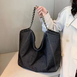 Pink sugao women tote bag shoulder chain bags denim casual purses fashion handbag top quality large capacity handbag shopping bag 2503