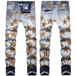 Designer Jeans Mens Skinny Jeans Black Skinny Stickers Light Wash Ripped Motorcycle Rock Revival Joggers True Religions Purple Jeans 889 865