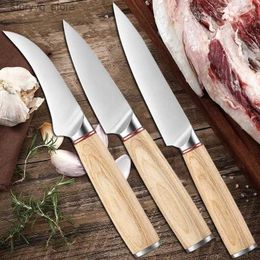 Kitchen Knives Japanese Kitchen Knives Butcher Slicing Knife Fish Raw Cooking Cutting Stainless Steel Fruit Cutter Utility Knife Q240226