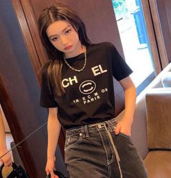 Advanced Version Womens T-Shirt France Trendy Clothing Two C Letter Graphic Print Couple Fashion Cotton Round Neck Xxxl Channel Clothes Short Sleeve Tops Tees 4344