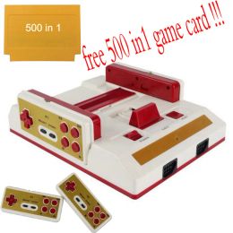 Consoles Game Console Classic Nostalgic 8 Bit Video Games Console Player + 2 2.4G Joystick + 500 IN 1 Game Card Game Player To TV