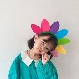 Hair Accessories Gift Po Props Cloth Niche Design Funny Sunflower Headband Girl Band Kids Hoop Children's Day Headdress