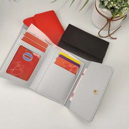 Slim Wallet Women Purse Multi-Card Multifunction Card Holder Coin Purse Fashion Simple Three Fold Short Clip Credit Storage Bag