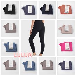 Lu Women Lulemon Yoga Designer Croped Pants Pants Fiess Tights Flexibilitet Hip Lift T Sweatpants Running Training