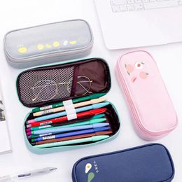 Supplies Waterproof For Student Oxford Cloth Stationery Bag Cosmetic Pencil Bags Fruit Story Case