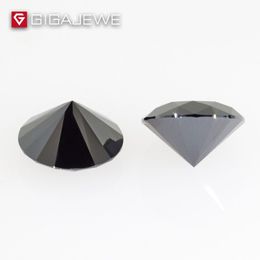 GIGAJEWE Black color 6 5mm-9mm loose moissanite diamond for jewelry making3145