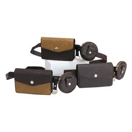 New style Women Fashion Waist Bags brown flower Wallets Coin Purses Clutch Bags Messenger Bags 12cm Waistpacks Crossbody bag Chest266I