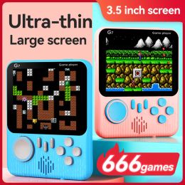 Players New 3.5Inch Screen Mini Slim 0.39inch Handheld Game Console 666 BuiltIn Games Retro Gaming Console Playable On The Plane