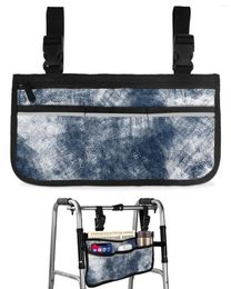 Storage Bags Abstract Modern Retro Texture Wheelchair Bag With Pockets Armrest Side Electric Scooter Walking Frame Pouch