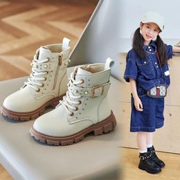 Boots Children's Autumn/winter 2024 Girls Short Students White Shoes Big Child Soft-soled & Children 300