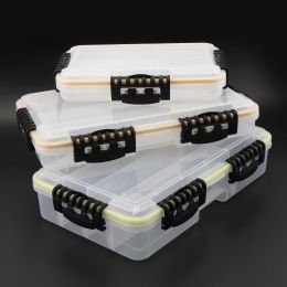 Boxes Large Capacity Tight Waterproof Fishing Tackle Box Fish Hook Lure Fake Bait Accessories Storage Box S M L 3 Size Optional