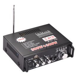 Amplifier BT298A Mini Audio Power Amplifier 2CH 300W+300W for Car Home Bluetooth Digital Audio Receiver AMP Digital MP3 Player FM Radio
