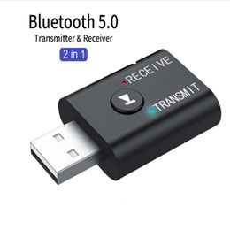 5.0 USB Music Transmitter Receiver Three in One TV Computer Bluetooth Adapter Audio Earphones