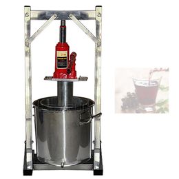 36L Commercial Manual Hydraulic Jack Honey Press Machine Stainless Steel Hand Grape Juicer