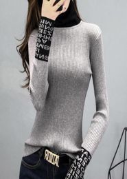 3804 Tight Basic Sweater Women Thin Long Sleeved Women Sweaters And Pullovers Turtleneck Slim Sweaters Ladies Knitted Fashion Y208562051