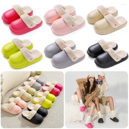 Slippers Men Women House Waterproof Warm Fluffy Removable Pad Fuzzy For Winter Indoor And Outdoor