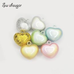 Necklaces Many Colors Heart Sakura Close Jingle Bells Good Lucky Charm Pendant Christmas New Year Gifts Accessories Jewelry Craft Findings