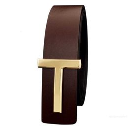 Designer Belts High Quality Designer Men Fashion T Letter Luxury Genuine Leather Belt Jeans Formal Cowskin Black Waist Strap designerV6M0