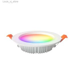 Downlights Zigbee 3.0 Smart LED Downlight 27mm Ultra Thin 6W/12W RGB+C+W 2700K-6500K Compatible Smartthings Echo Alexa Google Home YQ240226