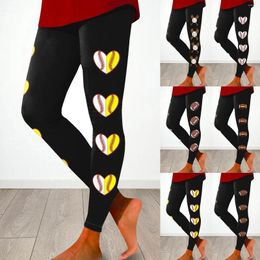 Women's Leggings Leather Softener Print Stretch Sports Wearable Low Waist For Women Petite