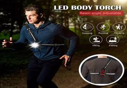 Rechargeable camping flashlight running LED chest lights night reflective Belt waterproof cycling lamps with safety warning for wa3514103